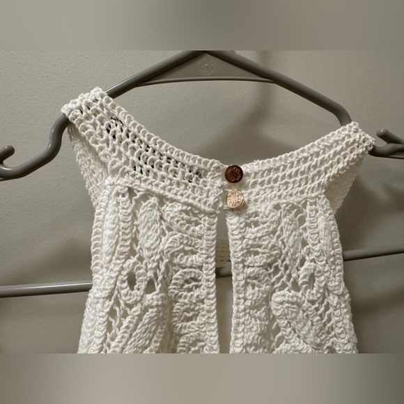 Maje White knit midi dress Lace Halter-Style Maxi Dress - Picture 10 of 11